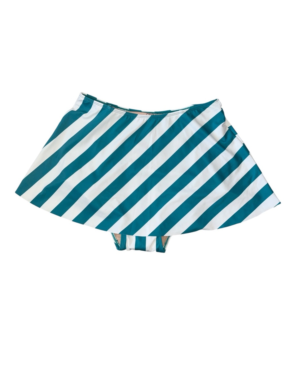 Kortni Jeane High Waisted Skirt Swim Bottoms Stripe